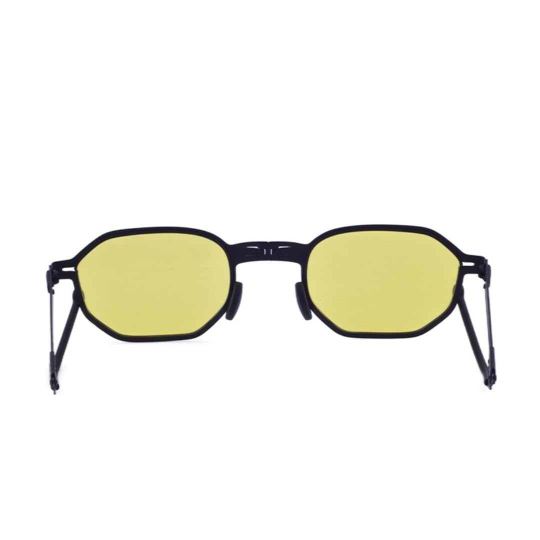 Occhiali da sole da uomo alla moda in stile retrò ultra sottili in metallo, con protezione UV400.