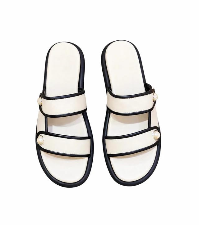 Women Daily Sandals Soft Cushion Comfort Slip-On Casual Flats | STRAPPY-image-14