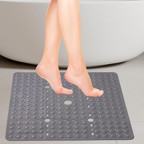 Alfombrilla de ducha cuadrada lavable para el baño del hogar 6