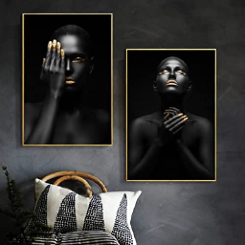 Peinture Affiche Image Abstraite femme africaine art moderne pour décoration maison et salon