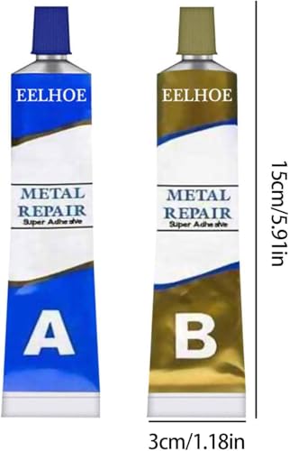 Cola para solda de metal | Cola para soldagem a frio A&B - Cola de solda para reparo de metal Gel de