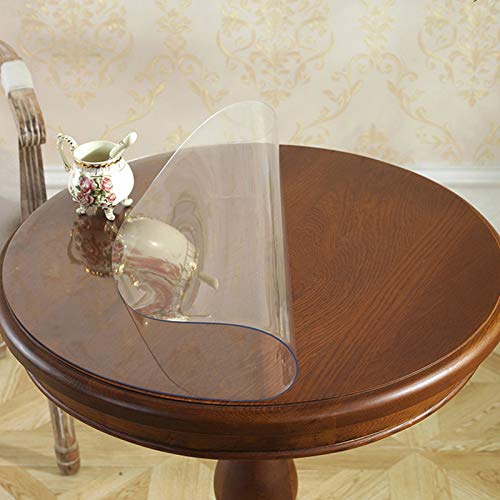 Nappe transparente PVC ronde 140 cm idéale pour table basse