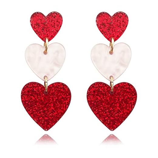 CSIYANJRY99 Brincos femininos com pingente de coração, hipoalergênicos, leves, presente de dia das mães para mãe, filha, namorada, Zinco, Sem pedra preciosa