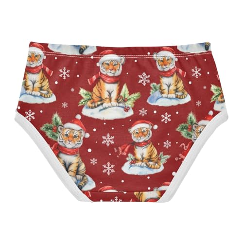 Joisal Animals Girls Underwear Toddler 2t Cotton Little Girl Panties Cute Tiger Red Santa Scarf Undies Kids Briefs2