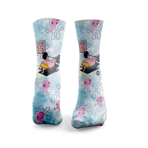 Hexxee Women's Multi Crew Patrick Buu Socks : 4-7 Uk / 6-9 Us