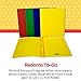 School Smart Report Cover, 3 Hole Fasteners, 8-1/2 x 11 Inches, Assorted Colors, Pack of 25