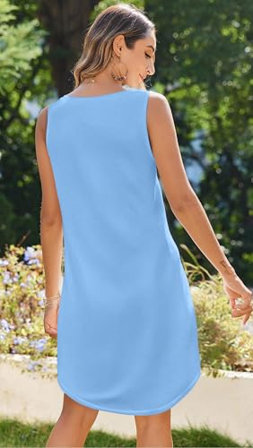 Image of Sun Salt Sea Summer Tank Dress for Women 2026 Beach Dresses Vacation Graphic Dress Hawaiian Tank Dresses