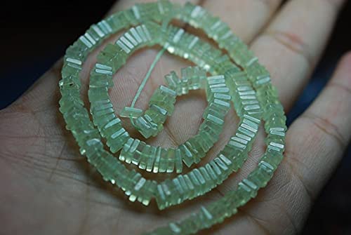 Prehnite perles carrées Heishi de qualité AAA pour éviter les bijoux ternes et fragiles
