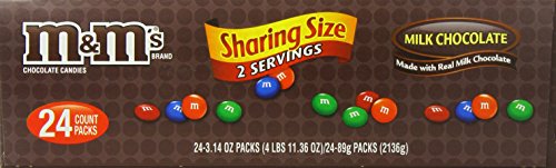 M&Ms Plain Chocolate Candy - King Size, 24-Count #TOP4