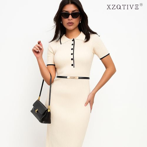 XZQTIVE 2 Pack Skinny Belt for Women Thin Waist Belt Adjustable Leather Belt for Dress Pants with Gold Buckle,0.39"2