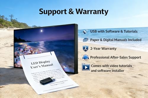 Image of P5 Outdoor LED Sign 65 inchx34 inch - IP65 Waterproof Programmable led Sign Board WiFi & USB Control Full Color LED Scrolling Display Support Texts, Images& Video