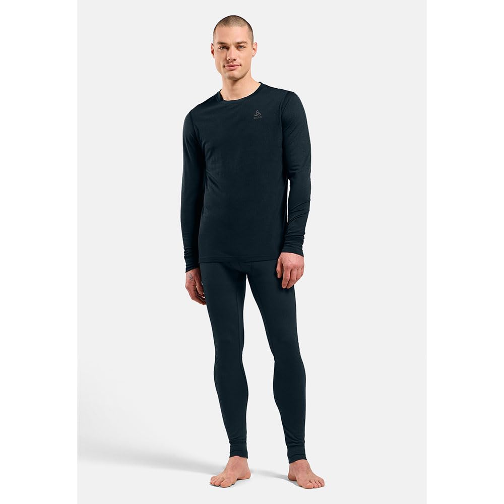 Odlo Intimo Termico da Uomo in Lana Merino 200, Maglia Termica a Maniche Lunghe, con Scollo Rotondo, da Uomo