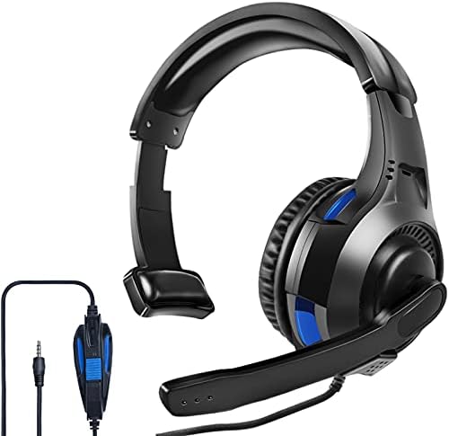 PS5 PS4 Headset, One Ear Mono Gaming Headset with Mic, Wired Unilateral  Headphone with 3.5MM Audio Jack \u0026 Mic Volume for Sony Playstation 5 4, PS4  Pro, PS4 Slim Controller, Nintendo Switch,