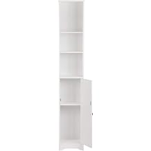 Bathroom Storage Cabinet, White, 66.93" H