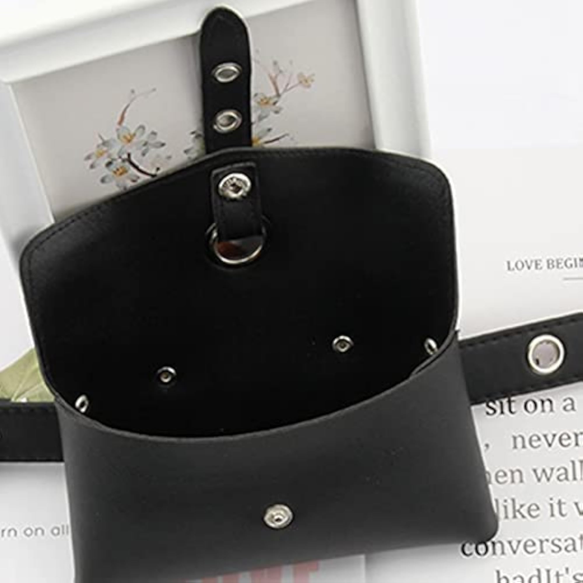 Gothic Women PU Leather Mini Waist Pouch