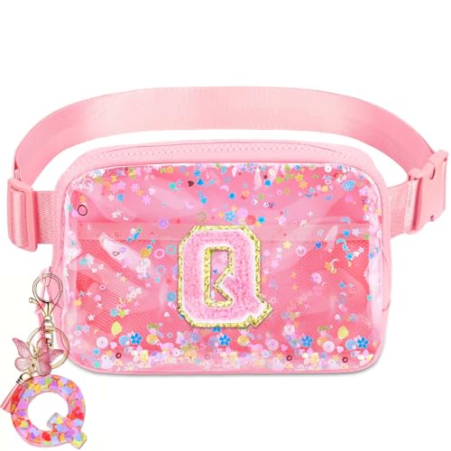 Image of Initial Fanny Pack for Girls - Belt Bag for Teens Kid Teen Girl Kid Birthday Gift Pink Q