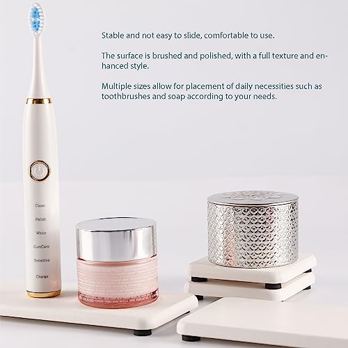 Set of 4 Water Absorbent Diatomite Coasters, Diatomaceous Earth Kitchen Soap Dish, Bathroom Trays, Water Absorbing Stone Used for Hand Soaps & Plants & Toiletries in The Modern Home - Image 5