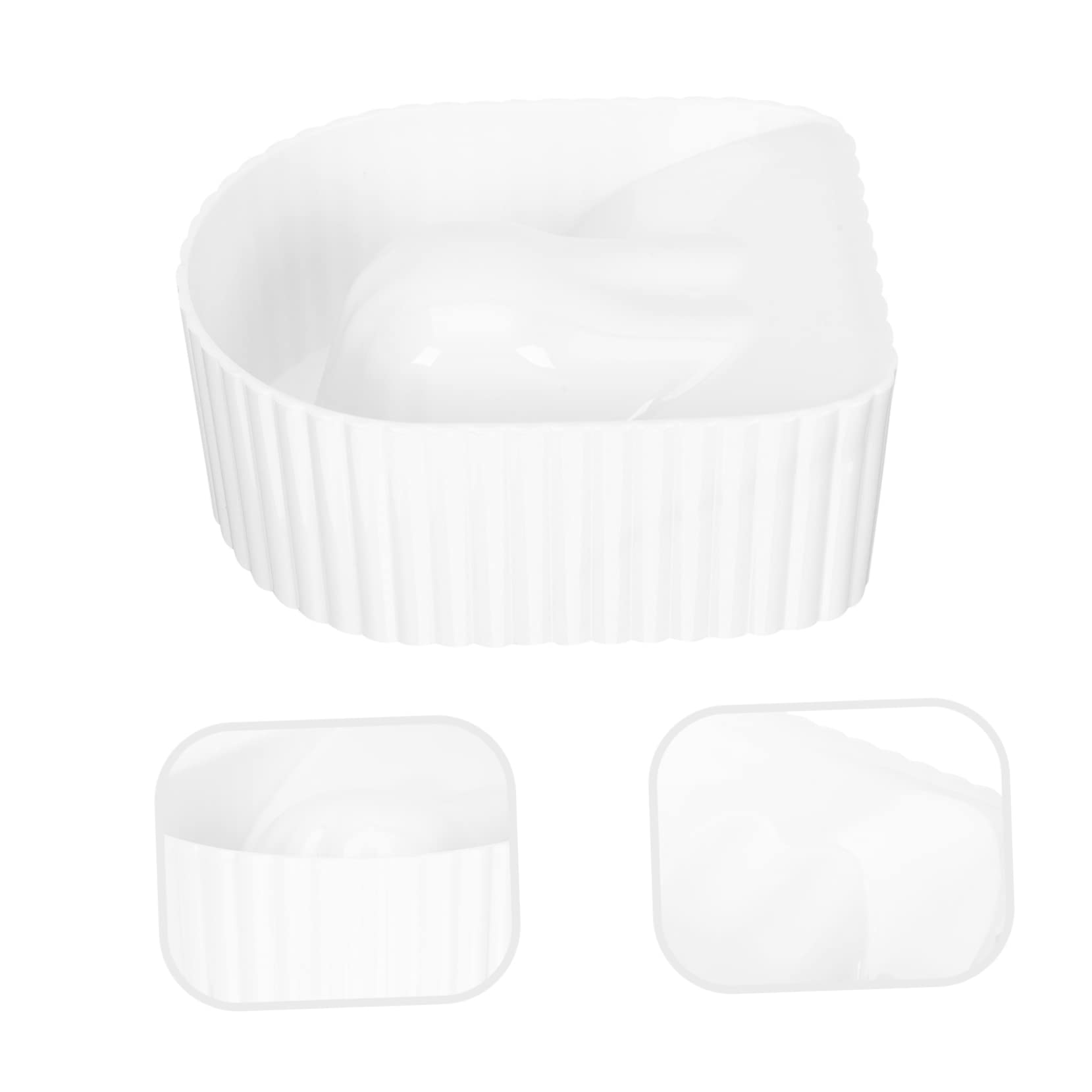 Happyyami 2 Piezas Herramienta de tazón de mano remojo Gel eliminar barniz las manos clavo cuencos de manicura Tazón para los dedos removedor de uñas Acrílico