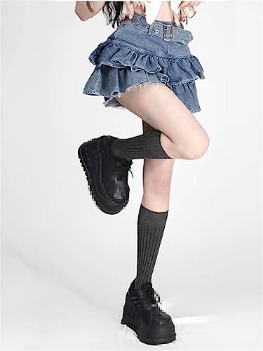 Denim Mini Skirt Women Cute Punk Harajuku Tutu Korean3