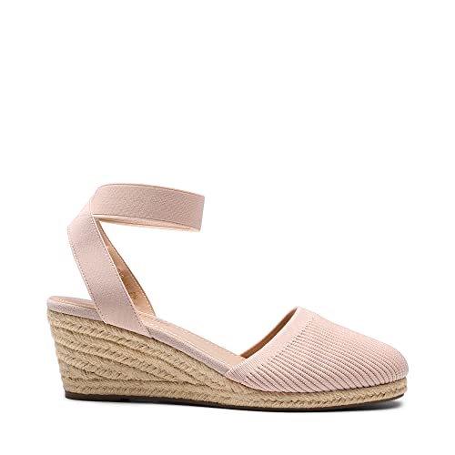 Image of DREAM PAIRS Women's Ankle Strap Wedge Sandals | Espadrilles Sandals, Elastic Ankle Strap, Cushioned Comfort for Summer Outfit, Fashion Dressy Shoes