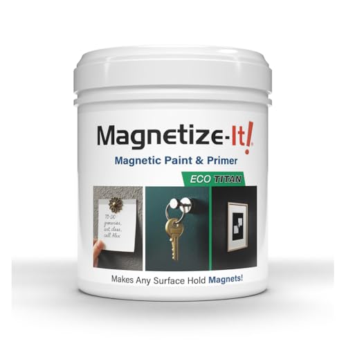 Magnetic Paint & Primer (Water Based) ECO TITAN Extra Strong Sustainable Easy to Apply 1/2L Black