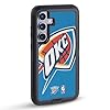 Head Case Designs Officially Licensed NBA Oversized Oklahoma City Thunder Logo Ultra-Armoured Shockproof Case [Military Grade Protection] Compatible with Samsung Galaxy S22 Ultra 5G #1