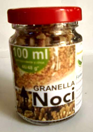 Granella di Noci Sgusciate e Tritate barattolo da 100ml - Fonte di Potassio Decorativo nei Dolci, Introvabile in Formato Granulato