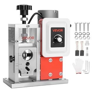 VEVOR Dénudeur Câble Électrique, 1,5-40 mm, Machine à Dénuder Automatique, 400 W, Dénudeuse de Fils avec Lames Trempées 64Mn, Rouleaux en Acier 45#, Ventilateur de Refroidissement, Vitesse 15 m/min