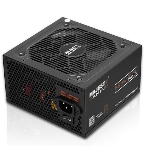 Majesty 650W Power Supply | 80+ Bronze Efficiency | Non-Modular | Low Noise | ATX 3.0 & PCIe 5.0 Compatible | 105C Capacitors | 5 Year Warranty | Black