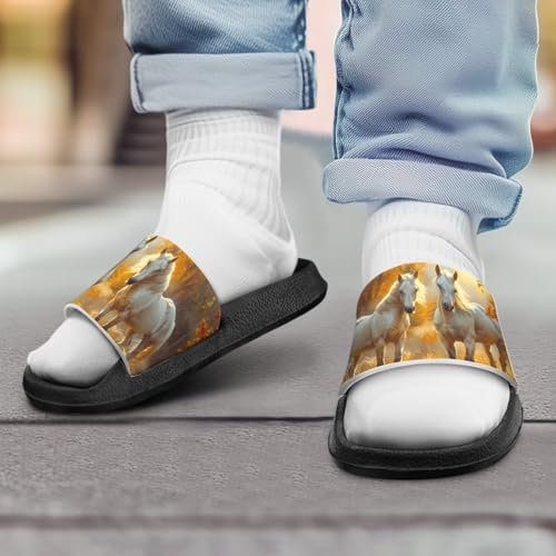 Forchrinse Girls Sandals Stylish Kids House Slippers Summer Open Toe Beach Slides Lightweight Slip-On Shower Shoes3