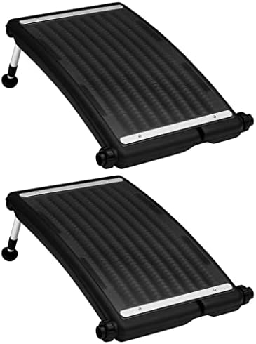 vidaXL Solar Pool Heating System - Solar Water Heater Panel for Above-Ground Pools, HDPE/PC/Aluminum, Black, Adjustable, 2641.7 gal/h