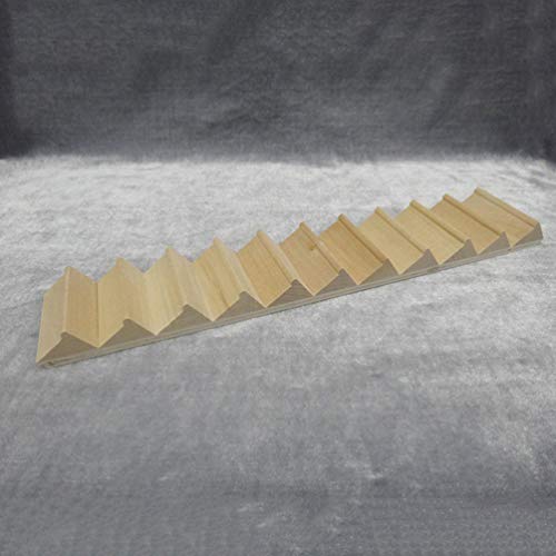Sewroro Doll House Furnishings 1 12 Scale Dollhouse Stairs Miniature Stairs Wooden Stringer Steps Model Diy Mini Wood Staircase Without Armrest For Micro Landscape Decor #TOP1