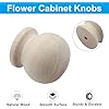 Piutouyar Wood Dresser Knobs, 20 Pcs Mini Unfinished Wooden Cabinet Knobs Vintage Drawer Pulls Handles for Kitchen Wardrobe Cupboard Drawer (18x18mm)