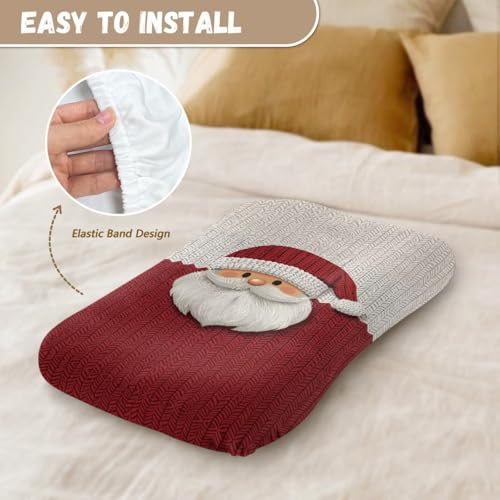 Image of ZOUTAIRONG Christmas Bassinet Sheet Set Snug Fitted Cradle Fitted Sheets for Bassinet Pads /Mattress for Boys Girls Unisex Ultra Soft Breathable, Santa Claus