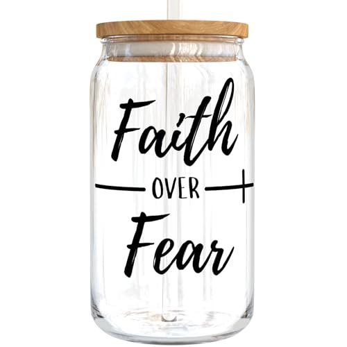 KLUBI Christian Gifts for Women Faith Over Fear Gifts for