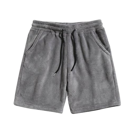 Mens Lounge Shorts Fleece Spring Fall Summer Casual Shorts Soft Touch Comfy Sleepwear PJ Bottoms