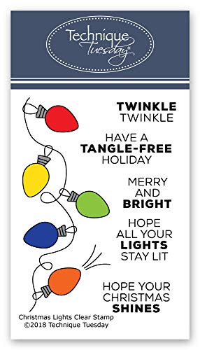 String of Lights Clear Stamps | Christmas Stamps - Photopolymer Stamps | Clear Rubber Stamps | Stamps for Card Making