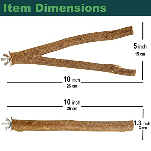 Luonfels Bird Perches 18" Ladder Parrot Toys, Apple Wood Foraging Toys For Parrots, Birds Swing For Conure Toys Pack Of 4 #TOP3