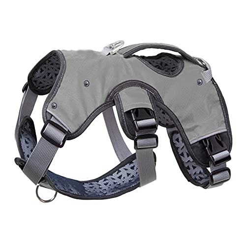Trainingsweste für große Hunde Sicherheitsgurte für mittelgroße und große Hunde verstellbar Outdoor Schutzgurt Halsbänder Puppet S grau
