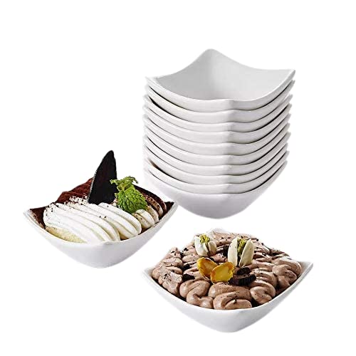 Buy ALTAICA White Ceramic 80ml Small Sauce Bowl Set of 4 Mini Dip Bowls
