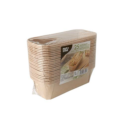PAPSTAR 200 Backformen Pure eckig 523 ml 5 cm x 8,5 cm x 18,8 cm braun