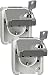 Produktbild Schneider Electric Merten Aufputz Schuko-Steckdose mit Klappdeckel, abschließbar, 1-fach, 2 Stück, IP44, Aquastar, lichtgrau, Artikelnummer MEG2424-8029