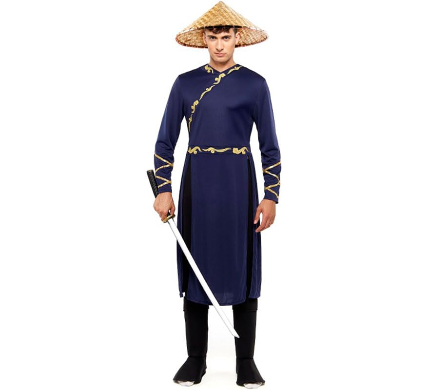 ZZ DISFRAZZES | Disfraz de Guerrero Chino para hombre (XL)