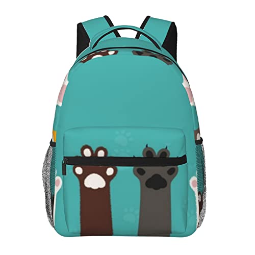 Sac d'école confortable et durable à grande capacité style patte de chat