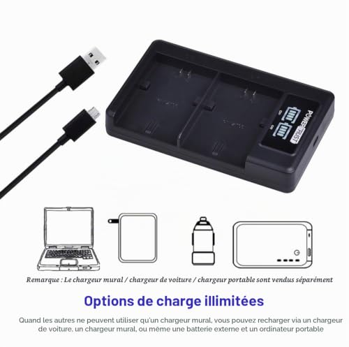 PowerTrust 2 Batteries EN-EL14 EN-EL14A 1500 mAh et Double Chargeur LED pour Nikon D3100, D3200, D3300, D3400, D3500, D5100, D5200, D5300, D5500, Coolpix P7000, P7100, P7700, P7800 - 4
