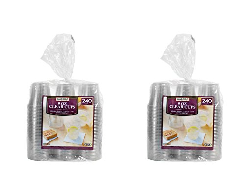 Daily Chef Clear Plastic Cups, 9 oz. - 480 Cups