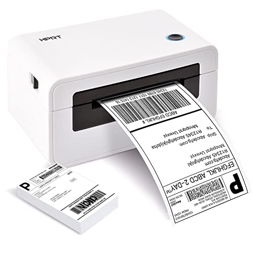 HPRT Thermal Label Printer, USPS Shipping Label Printer for Shipping Packages, Desktop Inkless Printer, Support Amazon, Shopify, UPS Mailing, Barcode, Sticker, Mailing Business