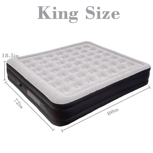 Dimar Garden 24462US King Size Air Mattress With Built-In Pump, 18.5 Inch Blow Up Mattress, Inflatable Bed thumb #4