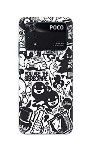Image of Printed Hard Back Cover Case for Mi Poco M4 Pro 4G Back Cover (Mixed Cartoon) -702