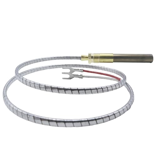 GnDaYoug 24 Inch 750 Millivolt Thermopile Generator Q313A Replacement for Gas Fireplace, Water Heater, Furnace, Oven - Aluminum Fiberglass Wire,750 Temperature Resistance Cluster Thermocouple